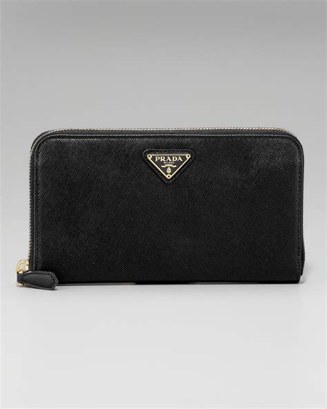 prada zipper wallet price|prada wallet black woman.